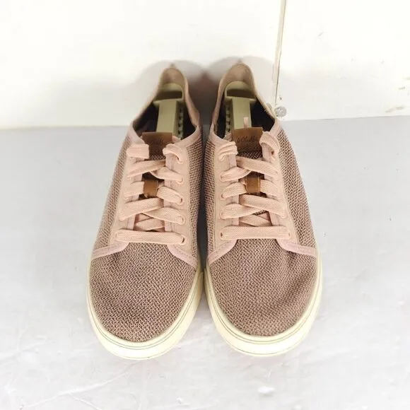 Olukai Women's Pehuea Li US 7,5 Heather Pink Mesh Flat Lace -Up Sneakers Shoes
