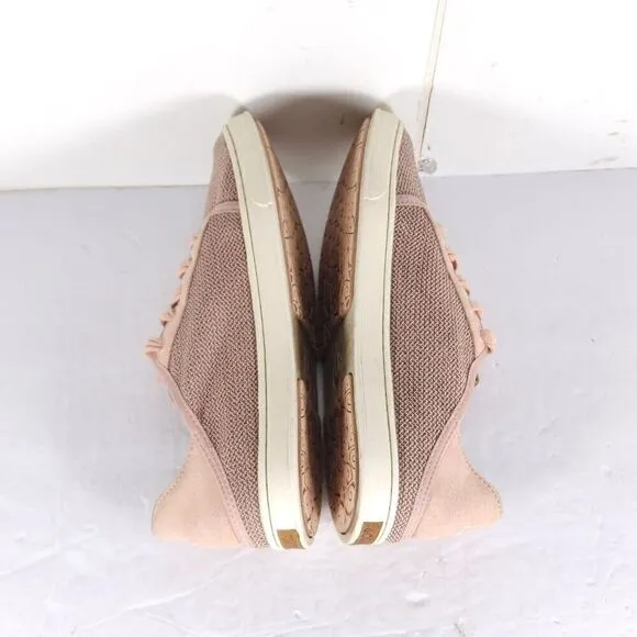 Olukai Women's Pehuea Li US 7,5 Heather Pink Mesh Flat Lace -Up Sneakers Shoes