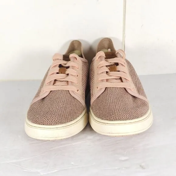 Olukai Women's Pehuea Li US 7,5 Heather Pink Mesh Flat Lace -Up Sneakers Shoes