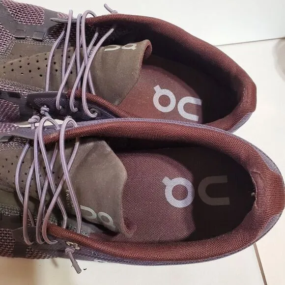 ON Cloud 2.0 Running Shoes Mens 12/47 Sneakers (Pebble/Raisin) Trainers Purple