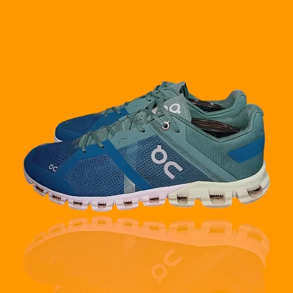 On Cloud Men's Cloudflow Men's Sea Blue Mesh Running  Sneakers Size 8 GUC