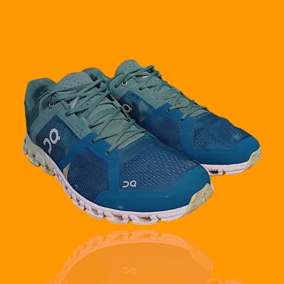 On Cloud Men's Cloudflow Men's Sea Blue Mesh Running  Sneakers Size 8 GUC