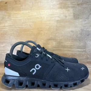 On Cloud X 3 REFLECTIVE Womens Size 7 Running Shoes Sneakers Black Silver