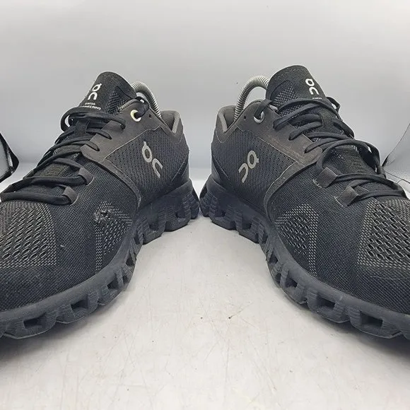 On Cloud X Mens 7.5 Triple Black Asphalt Athletic Sneaker Shoes Running