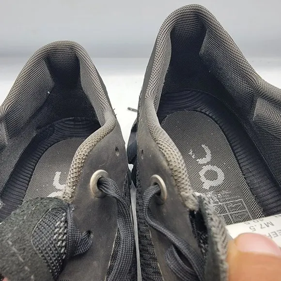On Cloud X Mens 7.5 Triple Black Asphalt Athletic Sneaker Shoes Running