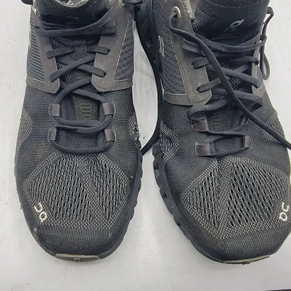 On Cloud X Mens 7.5 Triple Black Asphalt Athletic Sneaker Shoes Running