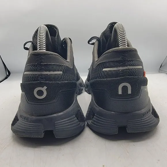 On Cloud X Mens 7.5 Triple Black Asphalt Athletic Sneaker Shoes Running