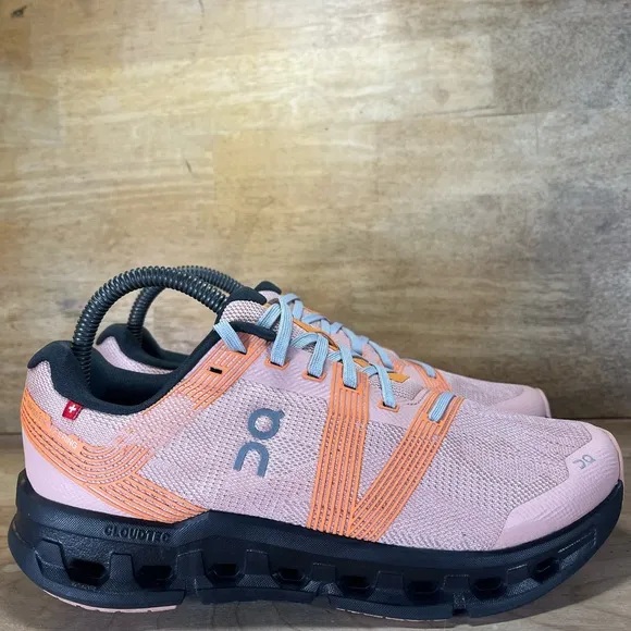 On Cloudgo REFLECTIVE Womens Size 8 Running Shoes Sneakers Rose Magnet Orange