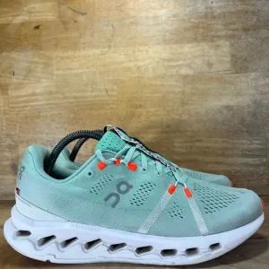 On CloudSurfer REFLECTIVE Womens Size 10 Running Shoes Sneakers Creek White