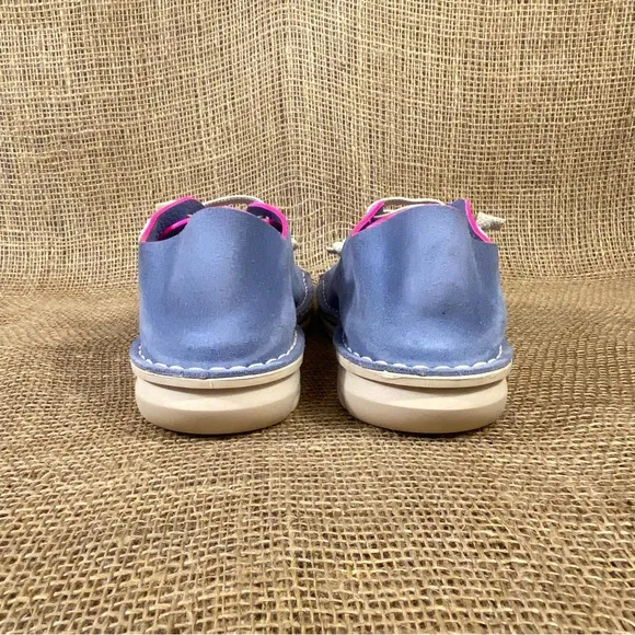 On Foot Running Walking Shoe Slip On Jean Blue Suede Size 7.5 Eu 38