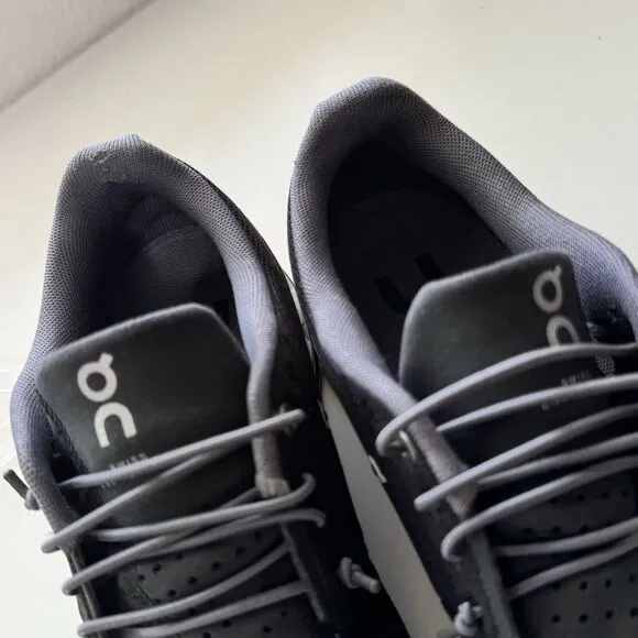On Running Cloud 5 Sneakers W10 Black White Mesh Tennis Shoes Athletic Training