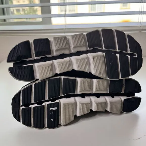 On Running Cloud 5 Sneakers W10 Black White Mesh Tennis Shoes Athletic Training