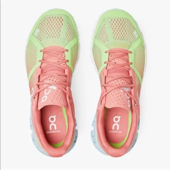 On Running Cloudflow Mesh Rock Rose Tennis Shoes