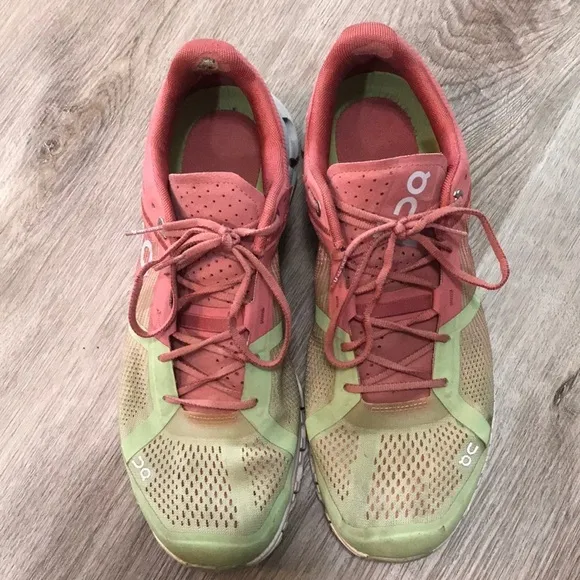 On Running Cloudflow Mesh Rock Rose Tennis Shoes