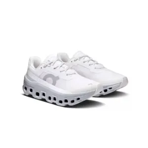 On Women's Cloudmonster Shoes - White/Glacier