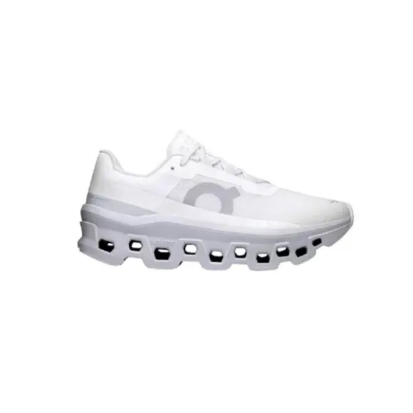 On Women's Cloudmonster Shoes - White/Glacier