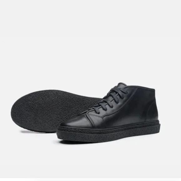 ONTO New York KOGI Leather High top Black sneakers