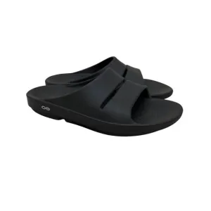 Oofos OOahh Black Recovery Slide Sandals Shoes Mens size 11 Womens 13 Euro 44