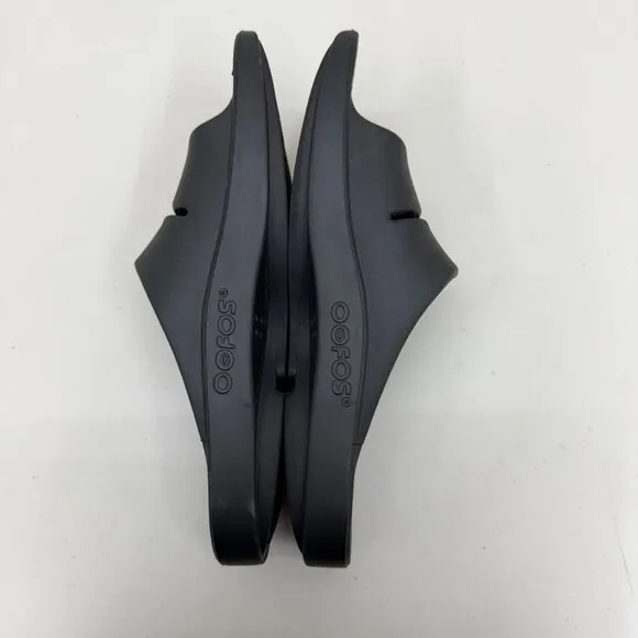 Oofos OOahh Black Recovery Slide Sandals Shoes Mens size 11 Womens 13 Euro 44
