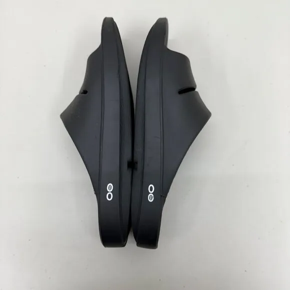 Oofos OOahh Black Recovery Slide Sandals Shoes Mens size 11 Womens 13 Euro 44
