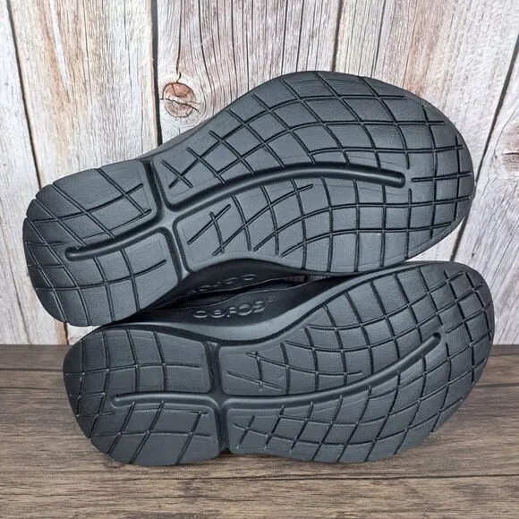 Oofos Oomg Fibre Low Slip On Black Men's Sz 8 EU41 Recovery Shoes (VGC)