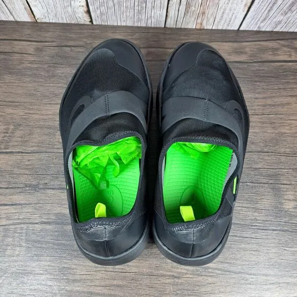 Oofos Oomg Fibre Low Slip On Black Men's Sz 8 EU41 Recovery Shoes (VGC)