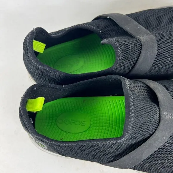 OOFOS OOmg Trainers Shoes Women's 9 Black Mesh Athletic Sneakers Q2-4302018-1