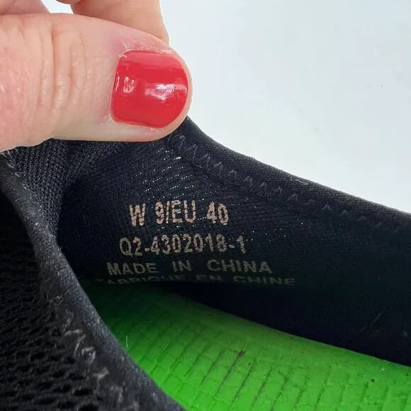 OOFOS OOmg Trainers Shoes Women's 9 Black Mesh Athletic Sneakers Q2-4302018-1