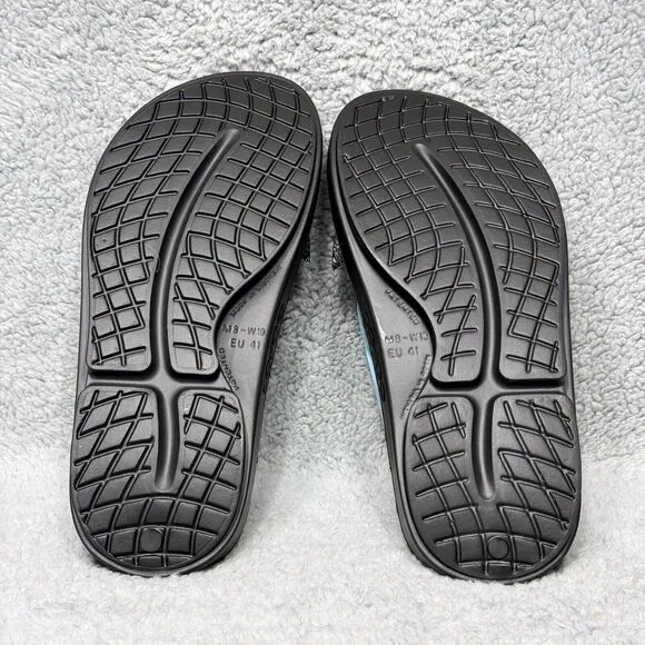Oofos OOriginal Sport Mens Size 8 Slip On Flip Flop Thong Sandal Shoes Azul Blue