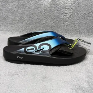 Oofos OOriginal Sport Mens Size 8 Slip On Flip Flop Thong Sandal Shoes Azul Blue