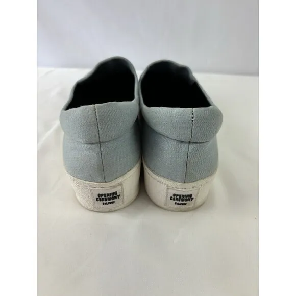 Opening Ceremony Cici Denim Slip On Sneakers Blue 8.5 39