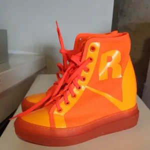 Orange High-Top Sneakers