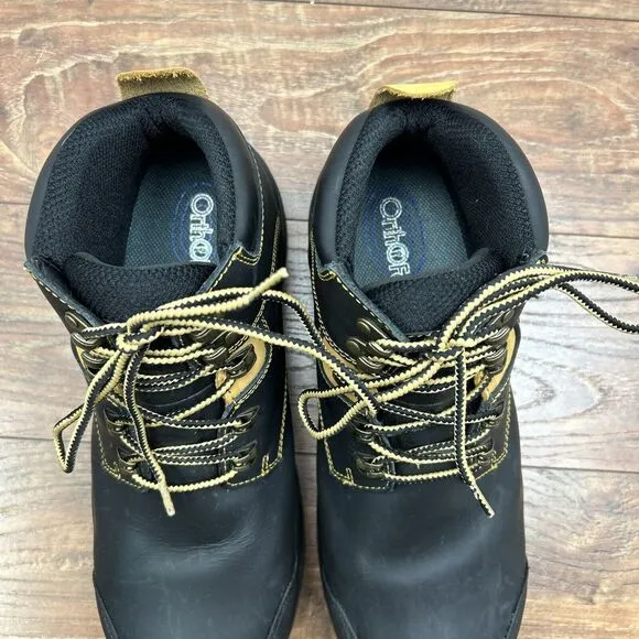 Orthofeet 681 Granite Composite Toe Orthopedic Mens Work‎ Boots Sz 13 2E Wide
