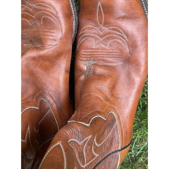 O’Sullivan Cats Paw Cowboy Western Brown Leather Boots Mens Sz 12