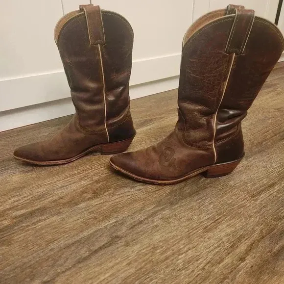 OU Oklahoma University Nocona Leather Cowboy Boots Womens 7