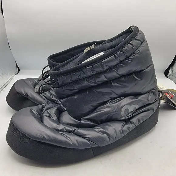 Outdoor Research Mens Size 9.5 Black Tundra Aerogel Booties House Shoes Slippers