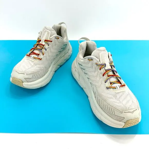 OUTDOOR VOICES X HOKA ONE ONE CLIFTON 4 RUNNING SHOES / ATHLEISURE SNEAKERS.