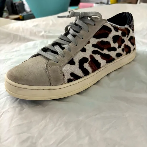 P448 Calf Hair Animal Print Sneakers Made in Italy Leather Upper Hair Calf 37
