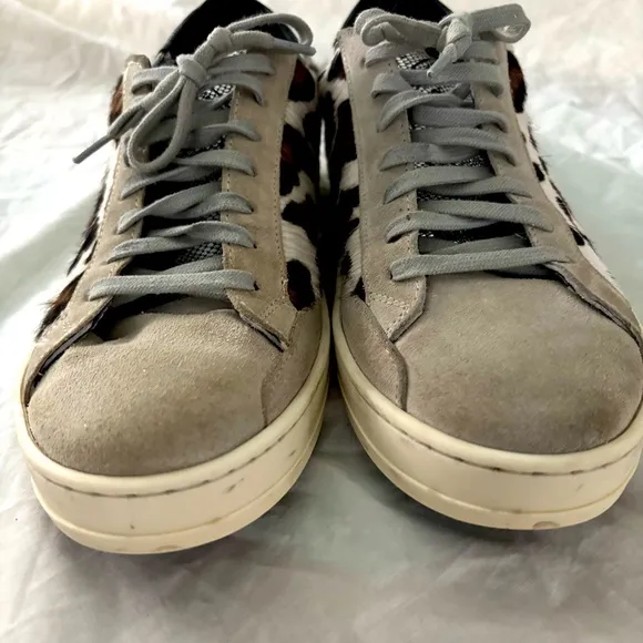 P448 Calf Hair Animal Print Sneakers Made in Italy Leather Upper Hair Calf 37