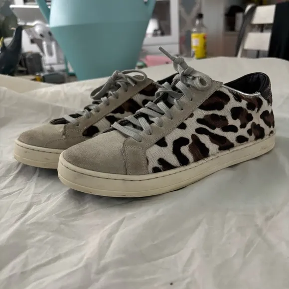 P448 Calf Hair Animal Print Sneakers Made in Italy Leather Upper Hair Calf 37