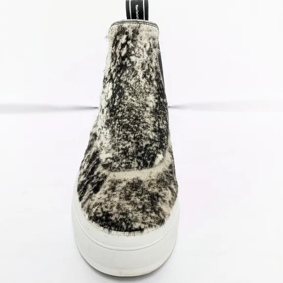 P448 Lucy high top calf hair platform sneakers