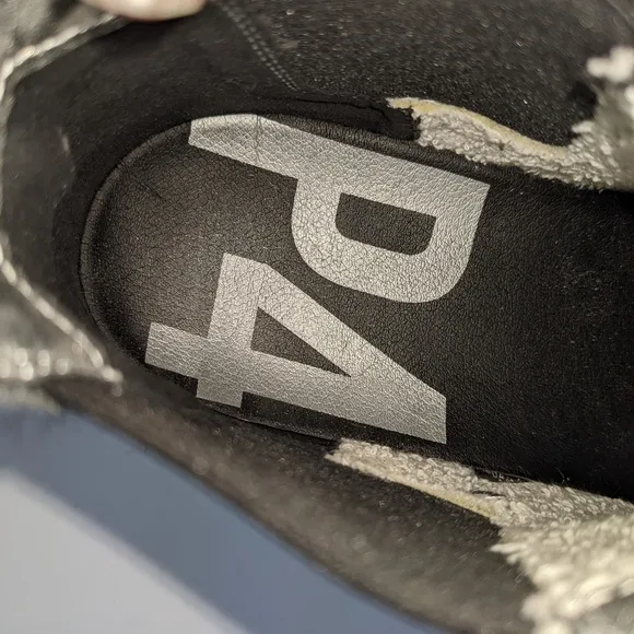 P448 Lucy high top calf hair platform sneakers