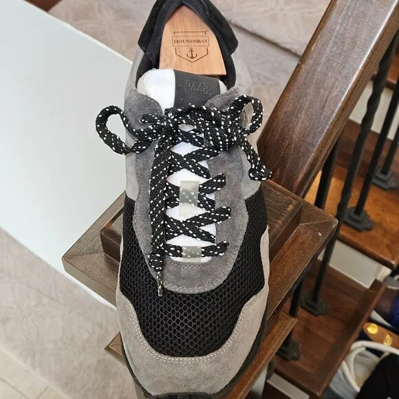 P448 Men's Cancun Runners, Gray/Black, Sz 11.5 - 12 (EU 45)