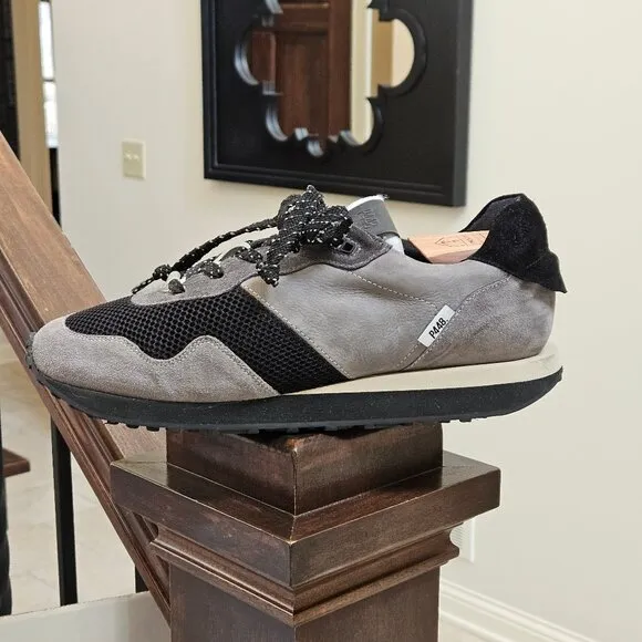 P448 Men's Cancun Runners, Gray/Black, Sz 11.5 - 12 (EU 45)