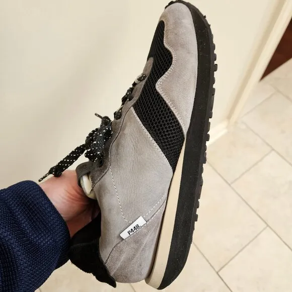 P448 Men's Cancun Runners, Gray/Black, Sz 11.5 - 12 (EU 45)