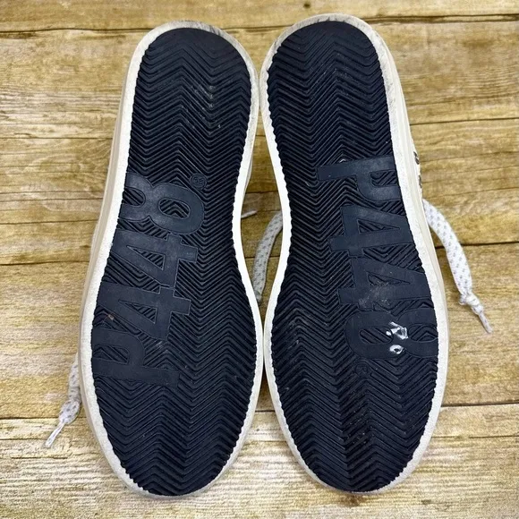 P448 Skate Leather High Top Zip Snakeskin Texture Sneakers
