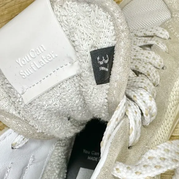 P448 Skate Leather High Top Zip Snakeskin Texture Sneakers