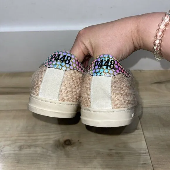 P448 Thea Platform Suede Sparkle Sneakers Size 37