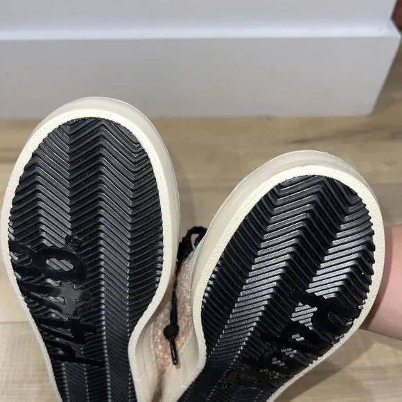 P448 Thea Platform Suede Sparkle Sneakers Size 37