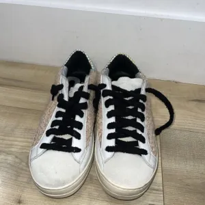 P448 Thea Platform Suede Sparkle Sneakers Size 37